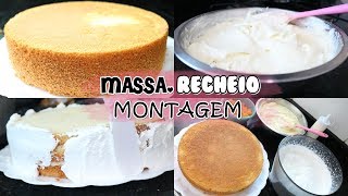 BOLO DE ANIVERSÁRIO SIMPLES E FÁCIL 🎂 Receita Completa Passo a Passo [upl. by Kinata]