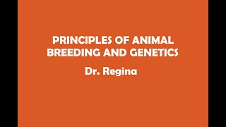 Animal Breeding amp Genetics Doc Gina Sept 4 2020 [upl. by Venn]