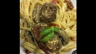 IKEA Meatballs in Alfredo Sauce Recipe in 30 seconds [upl. by Jezabelle]