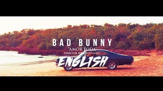 Bad Bunny Amor foda Lyrics translation ENGLISH [upl. by Lowery]