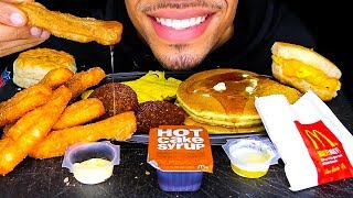 ASMR MCDONALDS MUKBANG  EATING DONUT STICKS HOTCAKES BREAKFAST MEAL CHALLENGE  NO TALKING [upl. by Nnairol156]