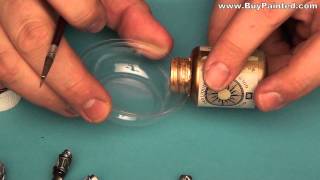 How to use Vallejo Liquid Gold Paints painting tutorial  buypainted  warhammer [upl. by Suravaj858]