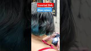 Inverted bob  blue colour aroma salons  9148252298 [upl. by Ttegdirb959]