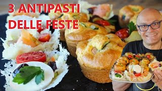 Antipasti per Natale e le Feste Tre ricette antipasti di Natale e non solo di Natale antipasto [upl. by Hilaria398]