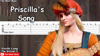 The Witcher 3  Priscillas Song The Wolven Storm Guitar Tutorial [upl. by Iey724]