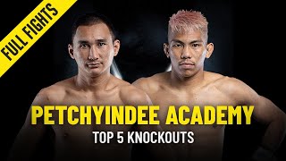 Petchyindee Academy’s Top 5 Knockouts  ONE Full Fights [upl. by Einahpehs]