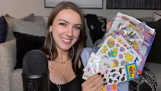 ASMR  Sticker Collection tapping clicky whispers  crinkles [upl. by Dnaltruoc120]