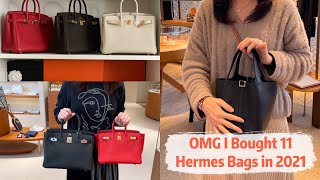 I Bought 11 Hermes Bags in 2021 How I Got Offered amp Detailed Review of Each Bag  Hermes Collection [upl. by Ellehsram877]