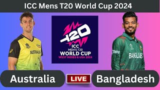 🔴 Australia vs Bangladesh 44th Match Super 8 Group 1  AUS vs BAN Super 8 44th T20 WC 2024 [upl. by Lovato]