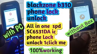 blackzone b310 spd SC6531DA ic phone lock unlock miracle 282 100working [upl. by Gasper448]