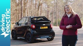 Smart ForTwo EQ Cabriolet review  DrivingElectric [upl. by Archy]