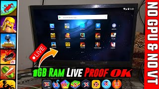 😍100 Live Proof  Fastest amp Lightest Android Emulator 1GB RAM PC NO VT  FIX OPENGL Dual Core PC [upl. by Epolenep]