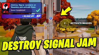 How to EASILY Destroy Signal Jammers on Beacons and activate them  Fortnite Syndicate Quest [upl. by Aldredge]