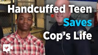 See handcuffed teen save cops life while under arrest [upl. by Vedette]