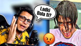 ​triggeredinsaan तू लड़की है 😡Triggered insaan angry on Thara Bhai Joginder live insaan Shorts [upl. by Enileuqaj484]