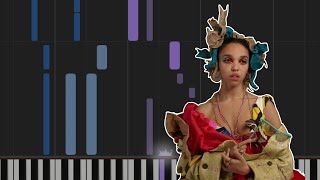 Fka Twigs  Sad Day Piano Cover  Synthesia tutorial [upl. by Durst]