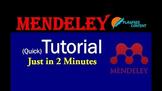 How to use mendeley reference manager  Mendeley tutorial  Plagfree content [upl. by Retse]