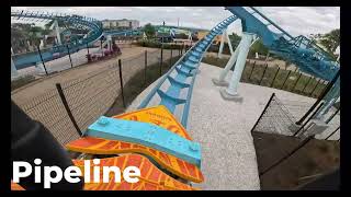 All roller coasters at seaworld Orlando Front Seat 4k 60fps [upl. by Jobey877]