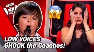 Most Unexpected LOW amp DEEP Voices on The Voice Kids 😱 [upl. by Aisaim298]