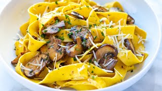 Easy Garlic Mushroom Pasta Recipe [upl. by Idisahc]