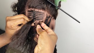 DETAILED STITCH BRAIDS FEED IN BRAIDS amp CORNROW CLASS FOR BEGINNERS [upl. by Lamar]