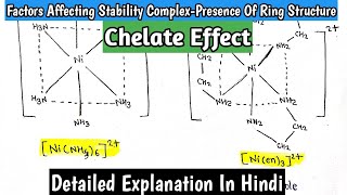 Chelate Effect  Factors Affecting Stability ComplexPresence Of Ring Structure  MScExam Notes [upl. by Anauqal]