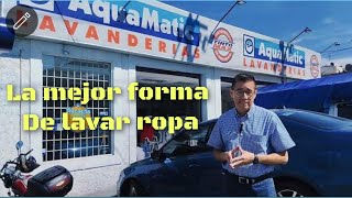 Así se lava la ropa en una LAVANDERÍA AquaMatic lavanderias lavadoras [upl. by Fraze]