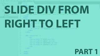 How to create div slide from right to left part 1 [upl. by Anawt]