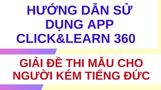 Học lý thuyết lái xe ô tô ở Đức  App clickampLearn 360  giải đề thi mẫu cho người kém tiếng Đức [upl. by Hahsia]