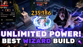 UNLIMITED POWER The Wizard Build To Rule Them All 400MMinute Diablo Immortal [upl. by Carnay227]