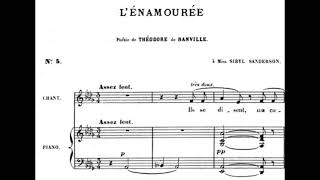 L´énamourée REYNALDO HAHN piano accompaniment with score karaoke soprano [upl. by Ireland]