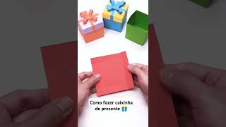 Como fazer Caixa de presentediy lembrancinhafacil origami diadascrianças criatividade [upl. by Nilrac922]