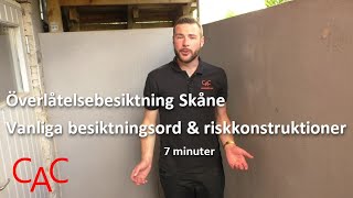 Vanliga besiktningsord amp riskkonstruktioner  Överlåtelsebesiktning Skåne  CAC Sweden [upl. by Ellenad]