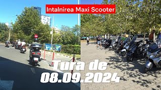 Mini tura de 08092024 cu gasca Maxi Scooter Romania Bucharest [upl. by Eelarak]