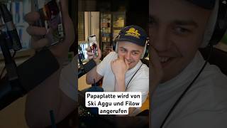 Papaplatte wird von Filow und Ski Aggu wegen den StreamAwards angerufen papaplatte [upl. by Nodnarb]