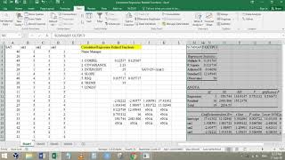 Correlation Regression Related Excel Functions [upl. by Bottali534]