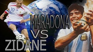 Maradona vs Zidane Full HD 1080p By MESSIZIPI [upl. by Heiskell66]