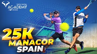 Playing against ATP 136  Us Open Junior Champion at Rafa Nadal Tennis Academy Manacor 25k Eng Subs [upl. by Zilevi884]