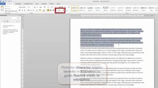 Microsoft Word 2010 Razmik med vrsticami [upl. by Lorak926]