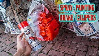 How To Spray Paint Brake Calipers [upl. by Rehpotsirhk]