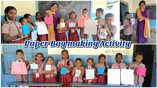 Use Paper Bag📦📰 Say No to Plastic🙅🏻paperbag saveearthsaveenvironment mppsgirlskodimial govt [upl. by Immat]