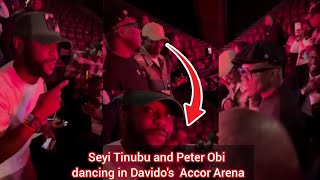 Nigerians in awe as Seyi Tinubu and Peter Obi dance together at Davidos soldout concert in Paris [upl. by Harp]