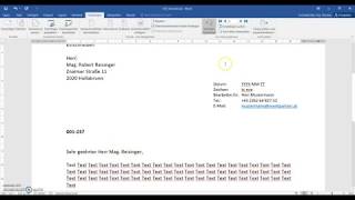 Video Serienbrief in MS WORD  Teil 2 [upl. by Tewell]