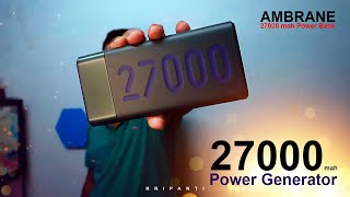 Ambrane 27000 mah Power Bank  Unboxing amp Full Review  Stylo Pro  Beast Power Generator [upl. by Merna]