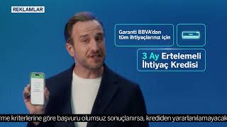 Garanti BBVA  Ay Ertelemeli İhtiyaç Kredisi Garanti BBVAda Reklamı Kasım 2024 [upl. by Itsyrk446]