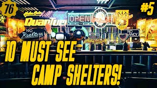 10 MUST SEE Fallout 76 Camp Shelters [upl. by Cassandre724]