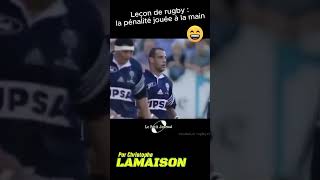 Leçon de rugby  la pénalité à la main par Titou Lamaison 😅🤣 frenchrugby rugby sports humour [upl. by Tilly]