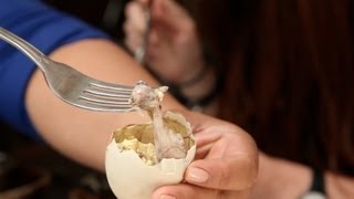 How To Eat Balut Fertilized Duck Egg [upl. by Adnomar]