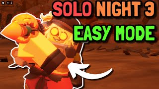 SOLO NIGHT 3 EASY MODE TRIUMPH  Roblox Tower Defense Simulator Hexscape Event TDS [upl. by Ativad]