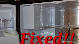 Samsung refrigerator ice maker freezing up issue finally FIXED [upl. by Akihdar]